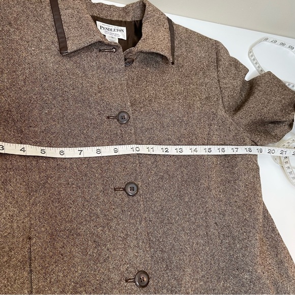 Pendleton brown wool and leather blazer - Picture 8 of 10